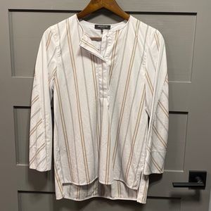 Lafayette 148 New York cotton stripe Blouse size S